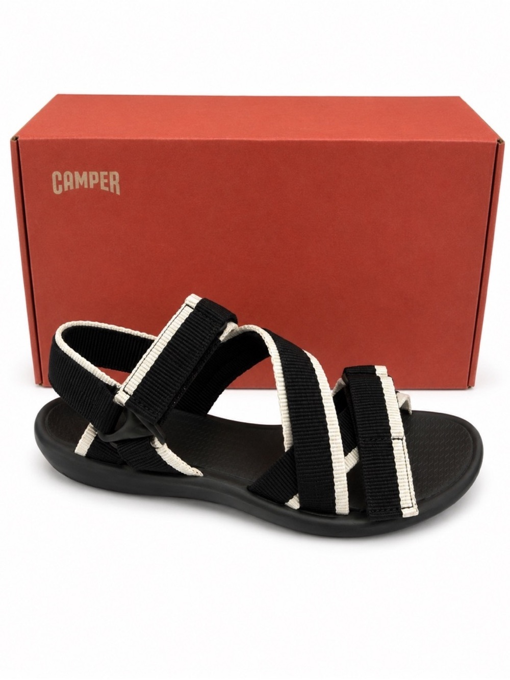 Camper Match Black and White sport Sandals NIB